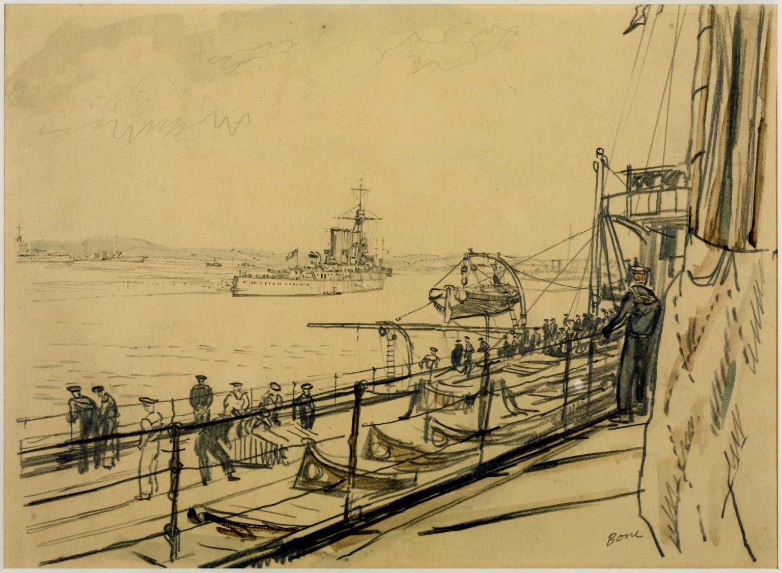 From the After Deck of a Battleship (HMS Tiger from HMS Repulse)