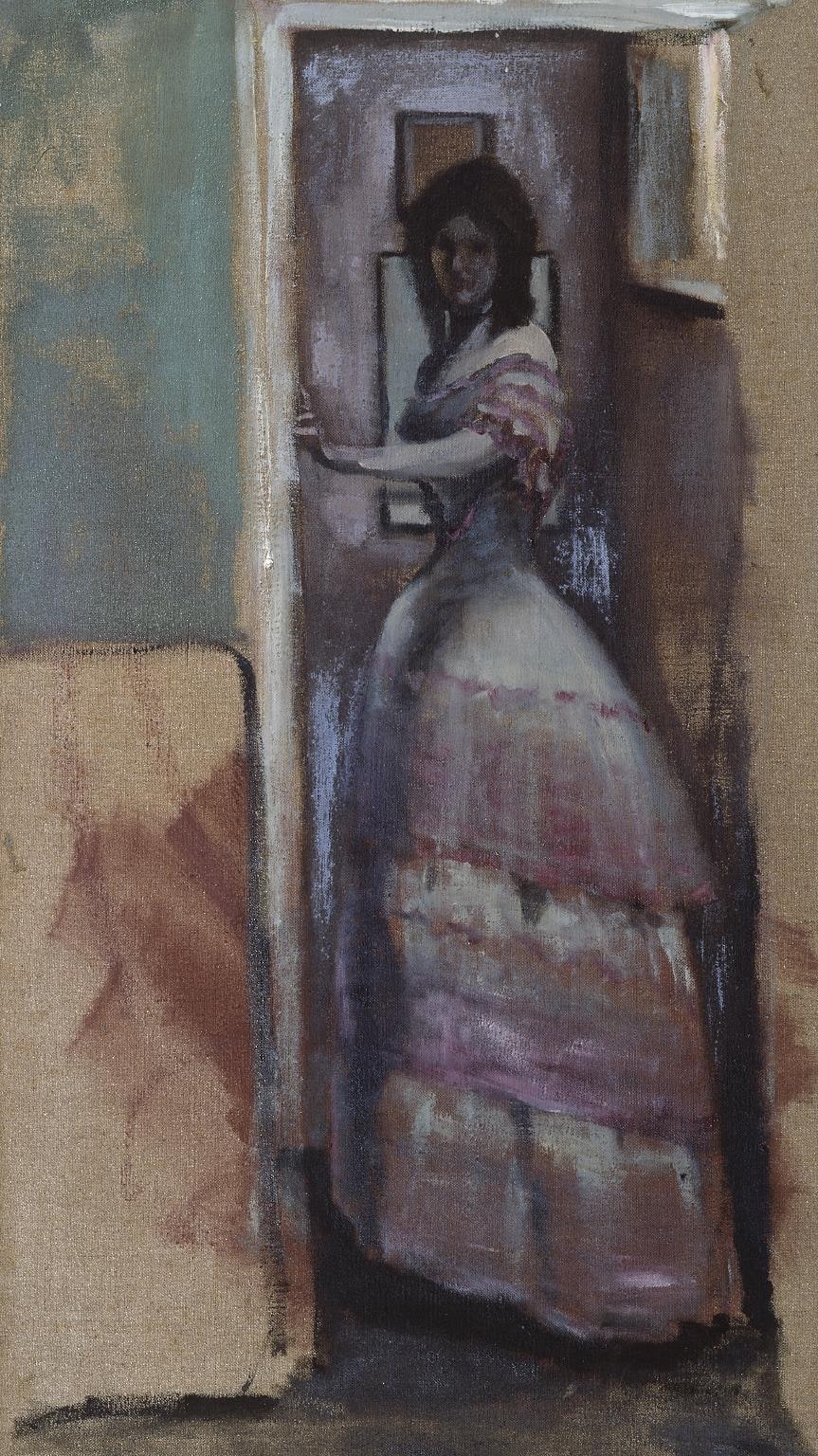 Woman Standing in Doorway