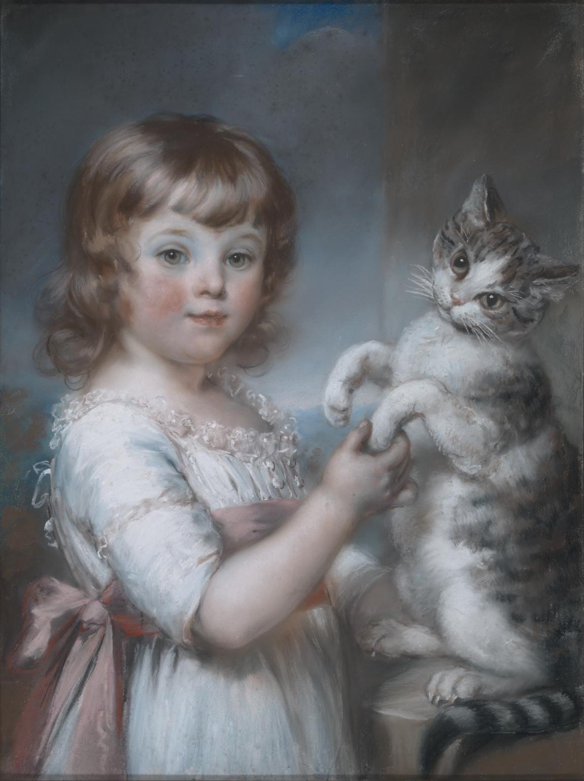 Boy and Cat