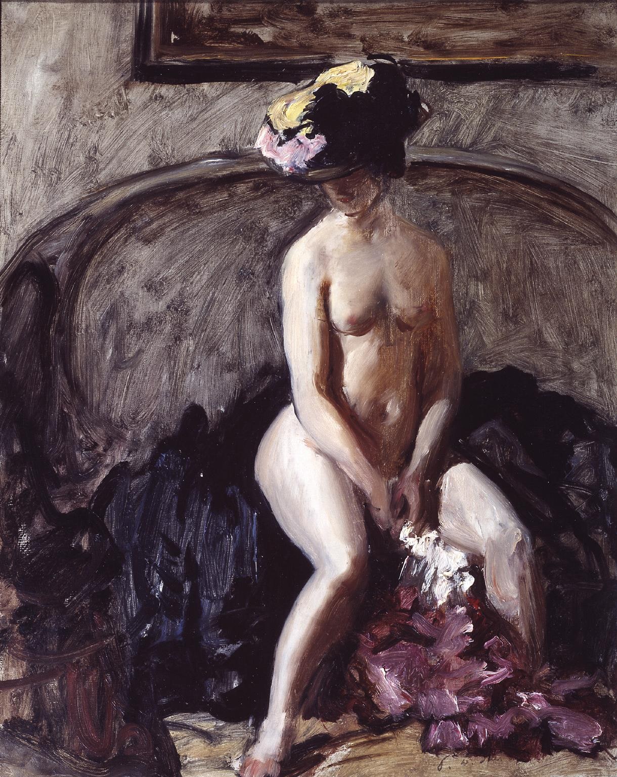 Seated Nude: The Black Hat