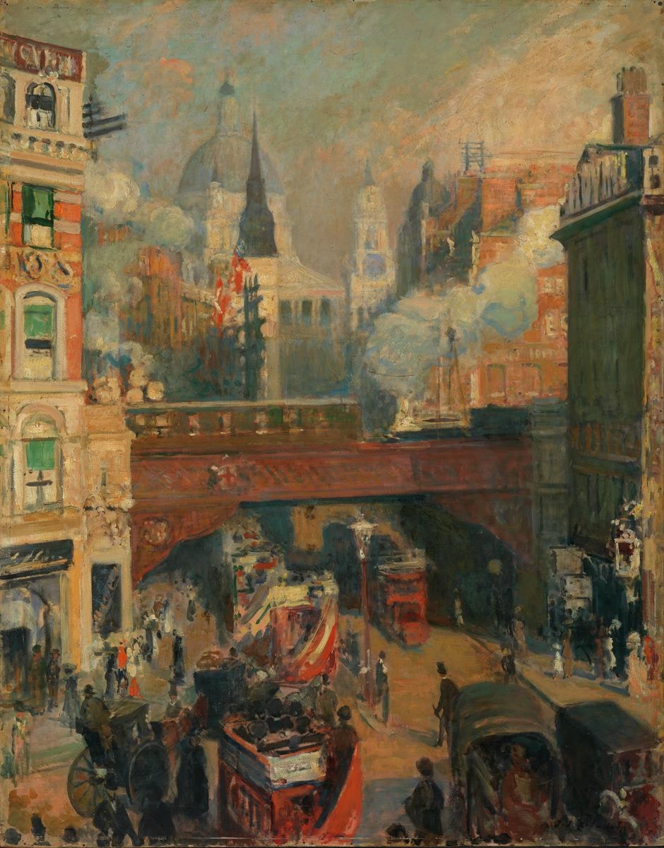 Ludgate Circus: Entrance to the City (November, Midday)