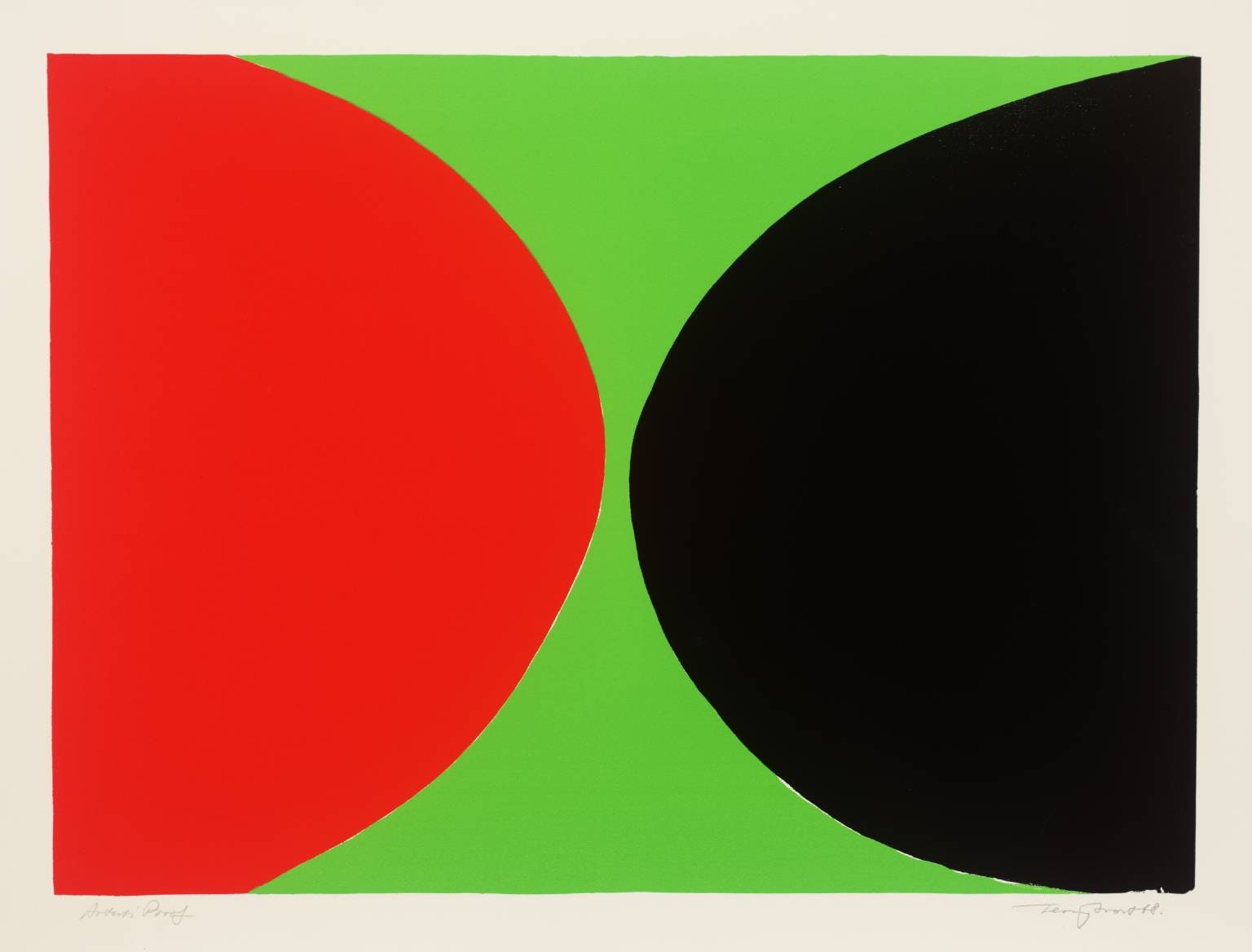 Red and Black on Green