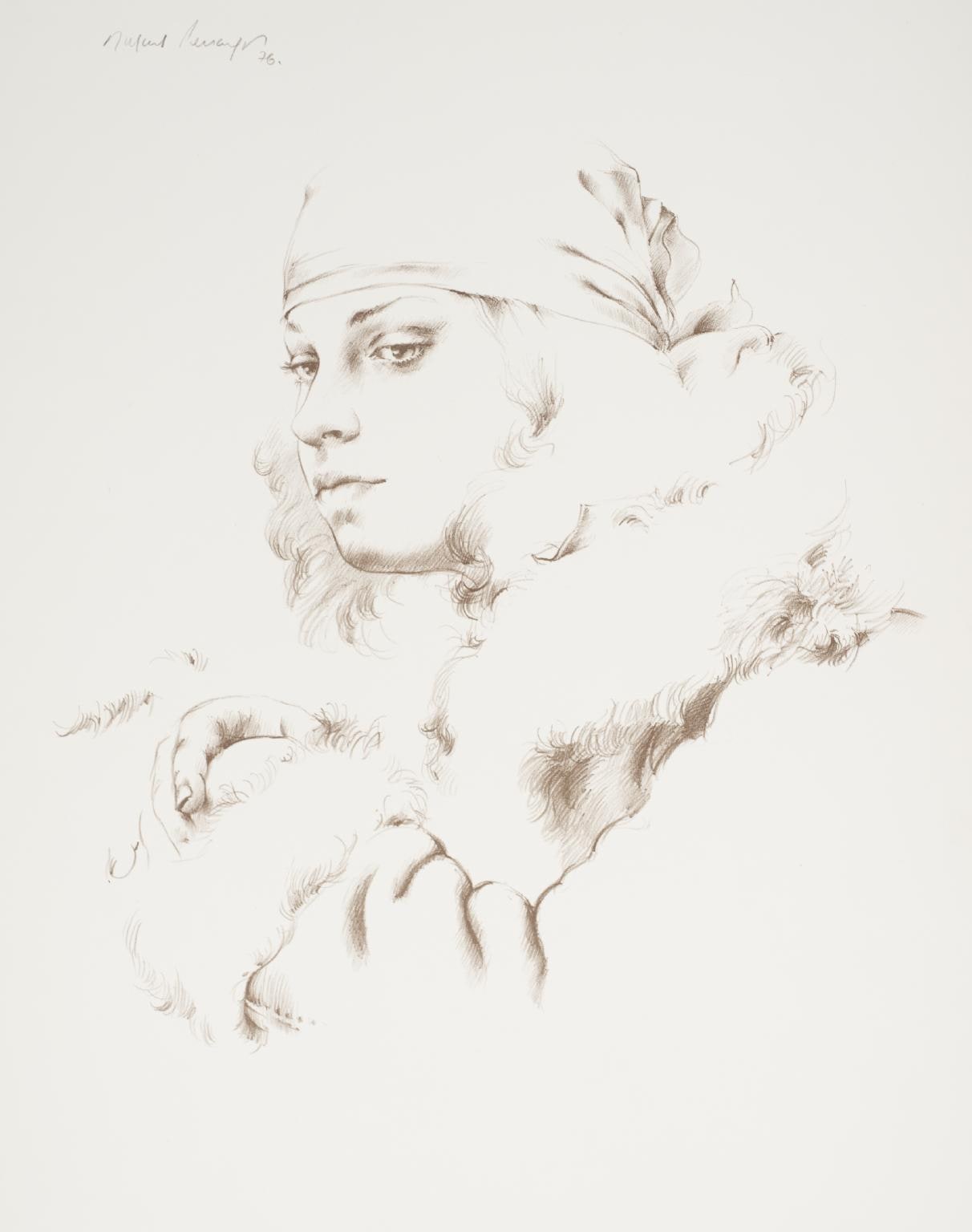 Woman with Fur Wrap