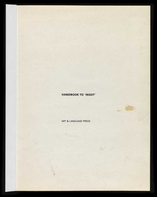 Handbook to Ingot