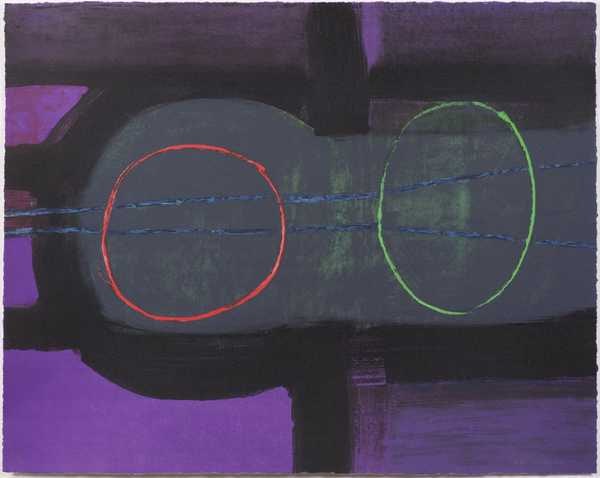 Two Circles on Purple