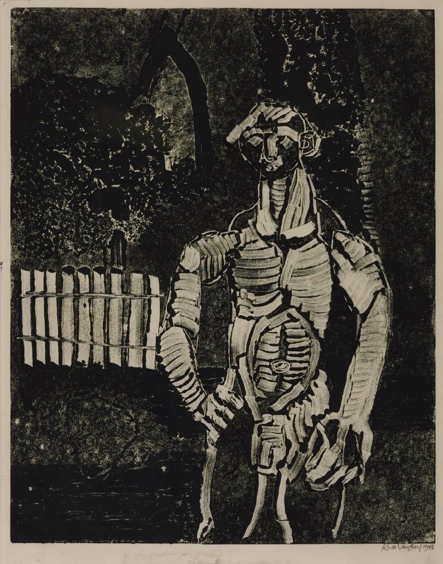 Figure in a Churchyard