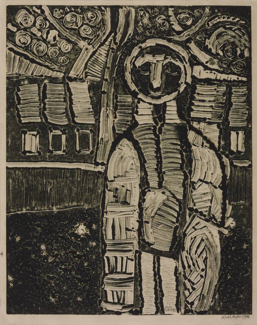Girl by a Row of Cottages