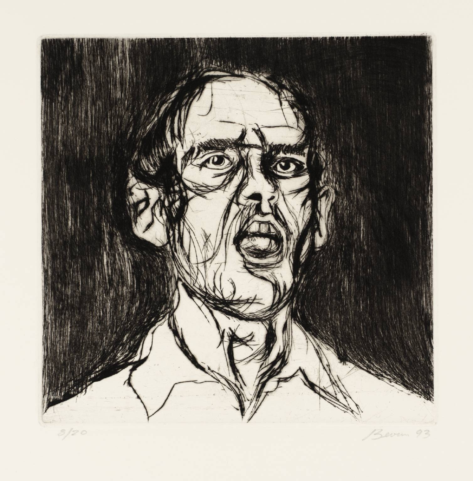 Man with Surrounding Black