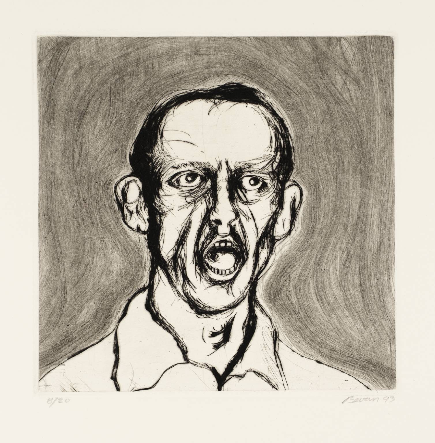 Man with Surrounding Grey