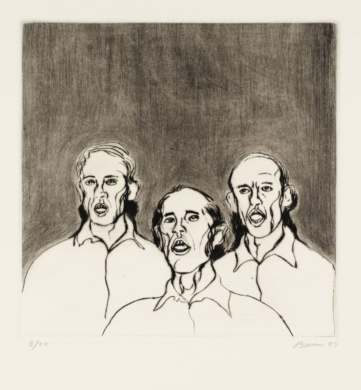 Three Men with Shadows