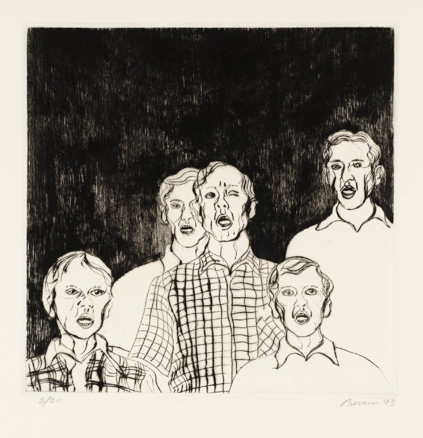 Group with Dark Background
