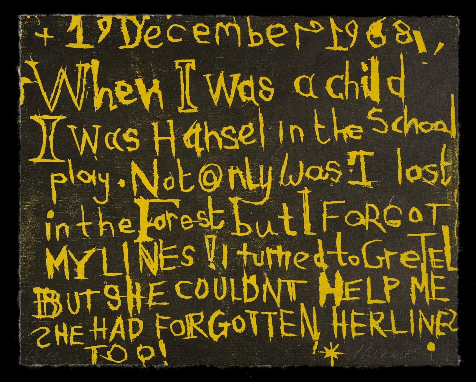 I was Hansel in the school play