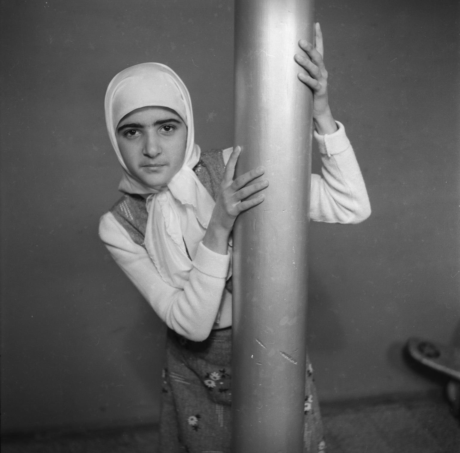 A student. Studio Shehrazade, Saida, Lebanon, 1970s. Hashem el Madani