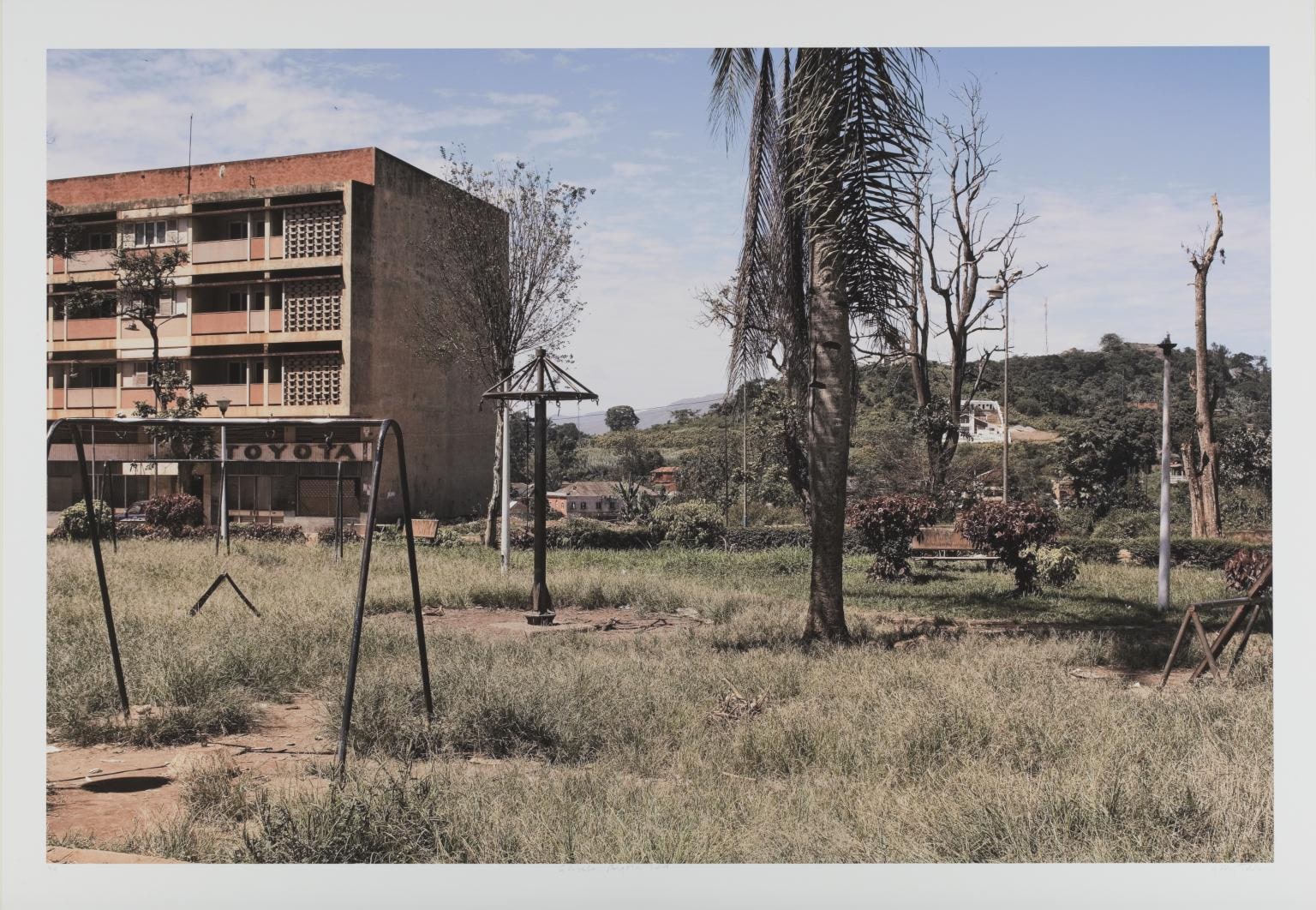 Park in the centre of town, Gabela, Angola