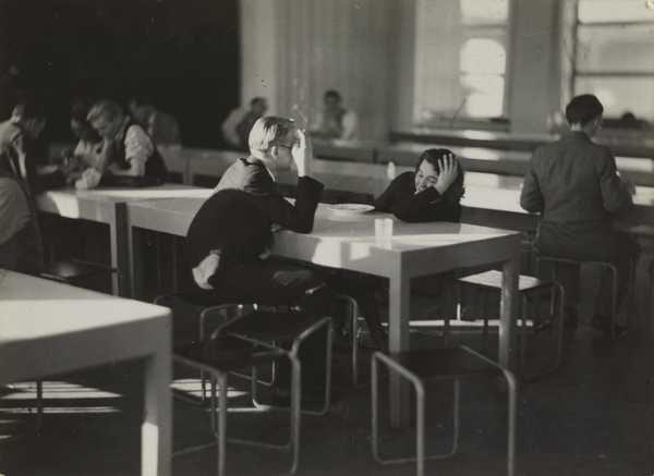 Cafeteria after lunch, Bauhaus, Dessau