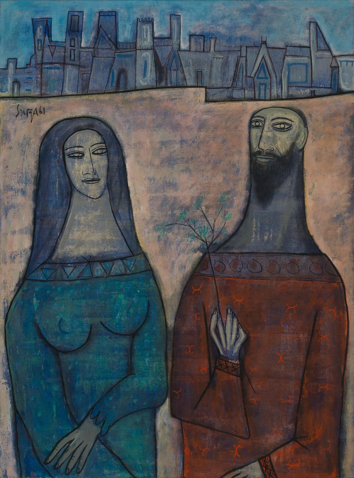 Two Saints in a Landscape