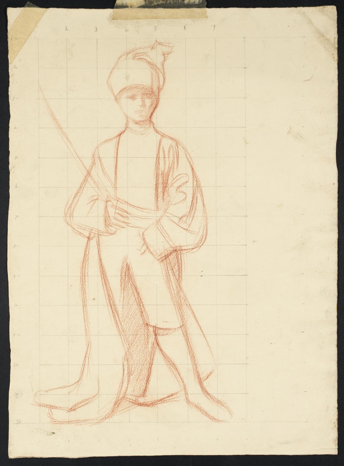 Working Drawing for the Boy in ‘The Princess Badroulbadour’