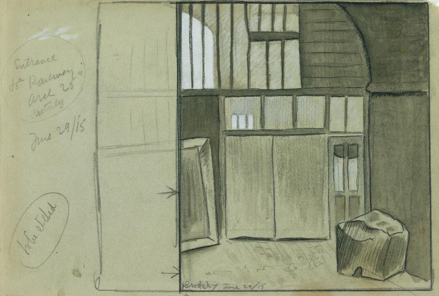 Interior of Gaudier-Brzeska’s Studio, Putney