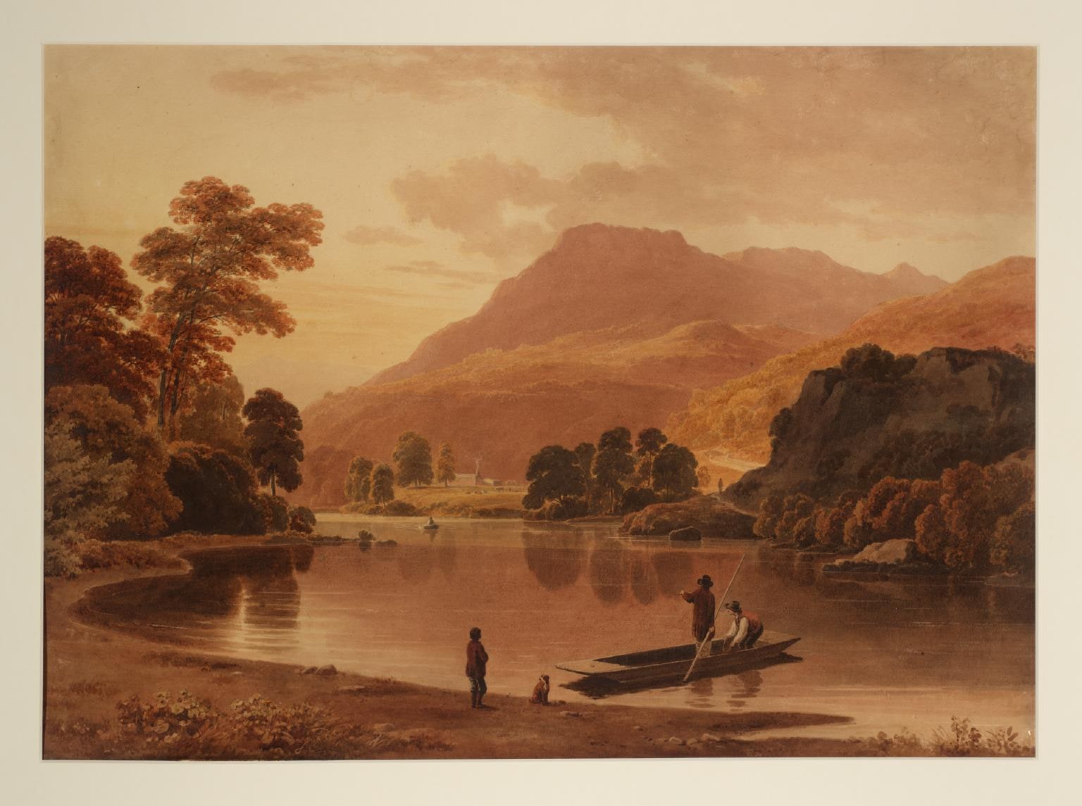 Loughrigg Mountain and River Brathy, near Ambleside - Sun-Set