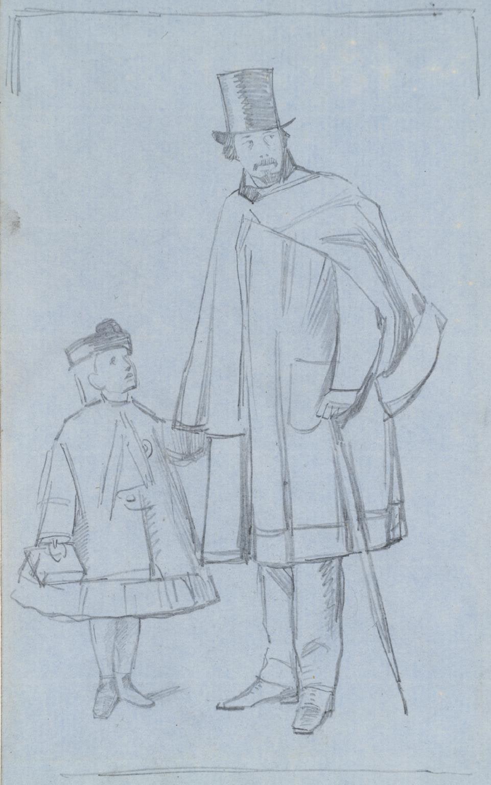 Study of a Man with a Little Girl