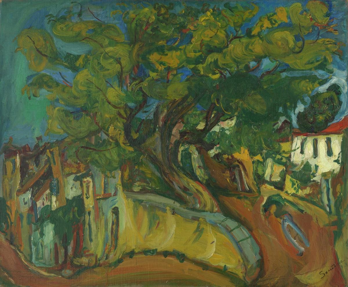 Cagnes Landscape with Tree