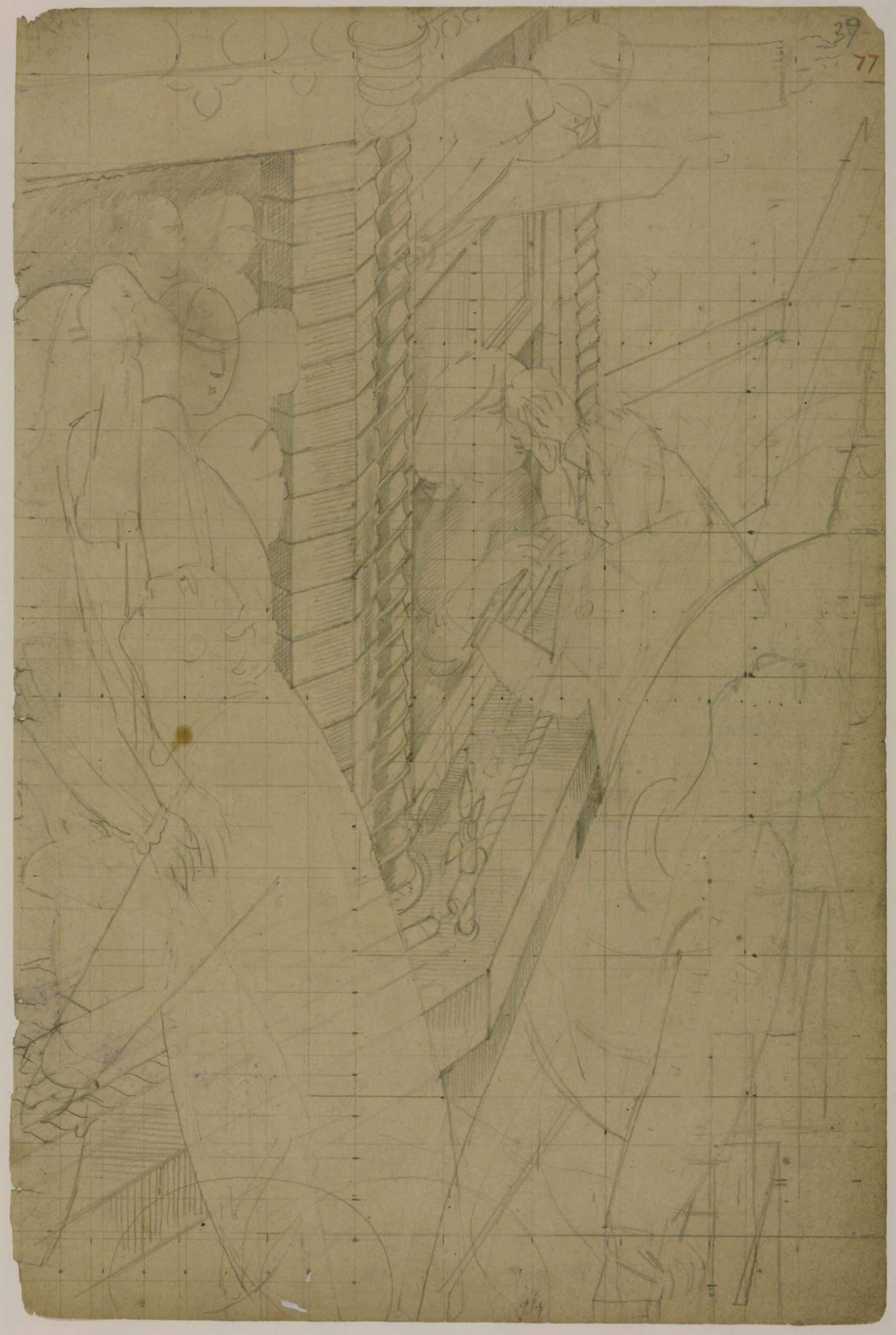 Drawing for Left Panel of ‘Resurrection: Waking Up’