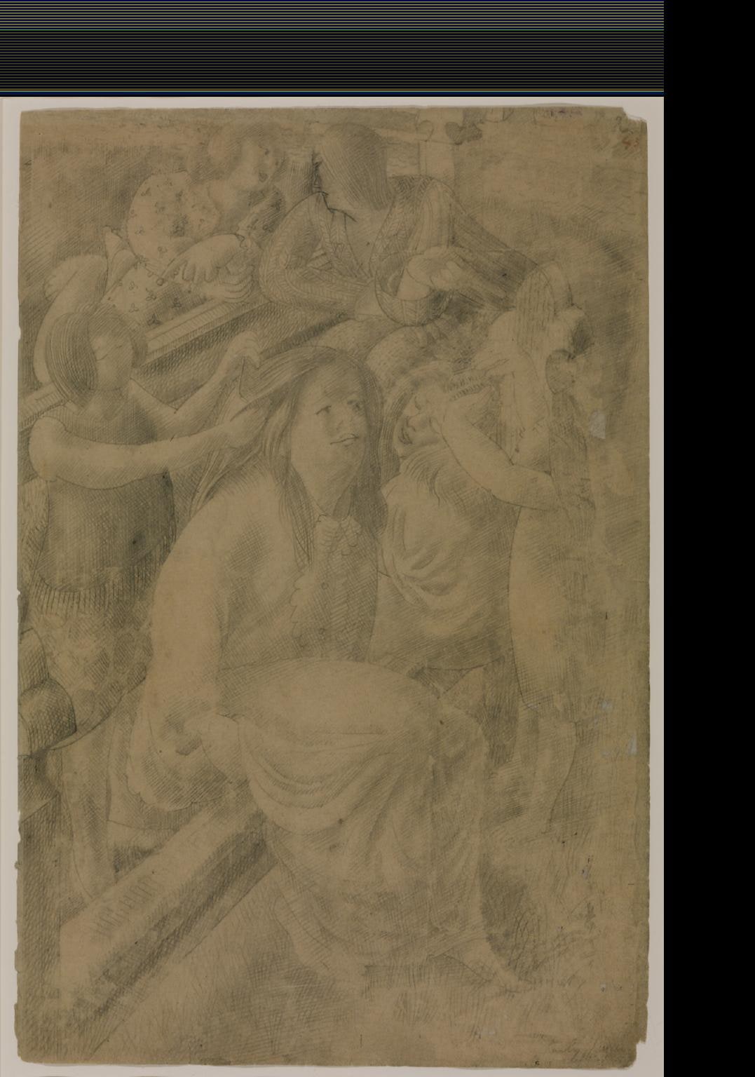 Drawing for Left Panel of ‘Resurrection: Tidying’