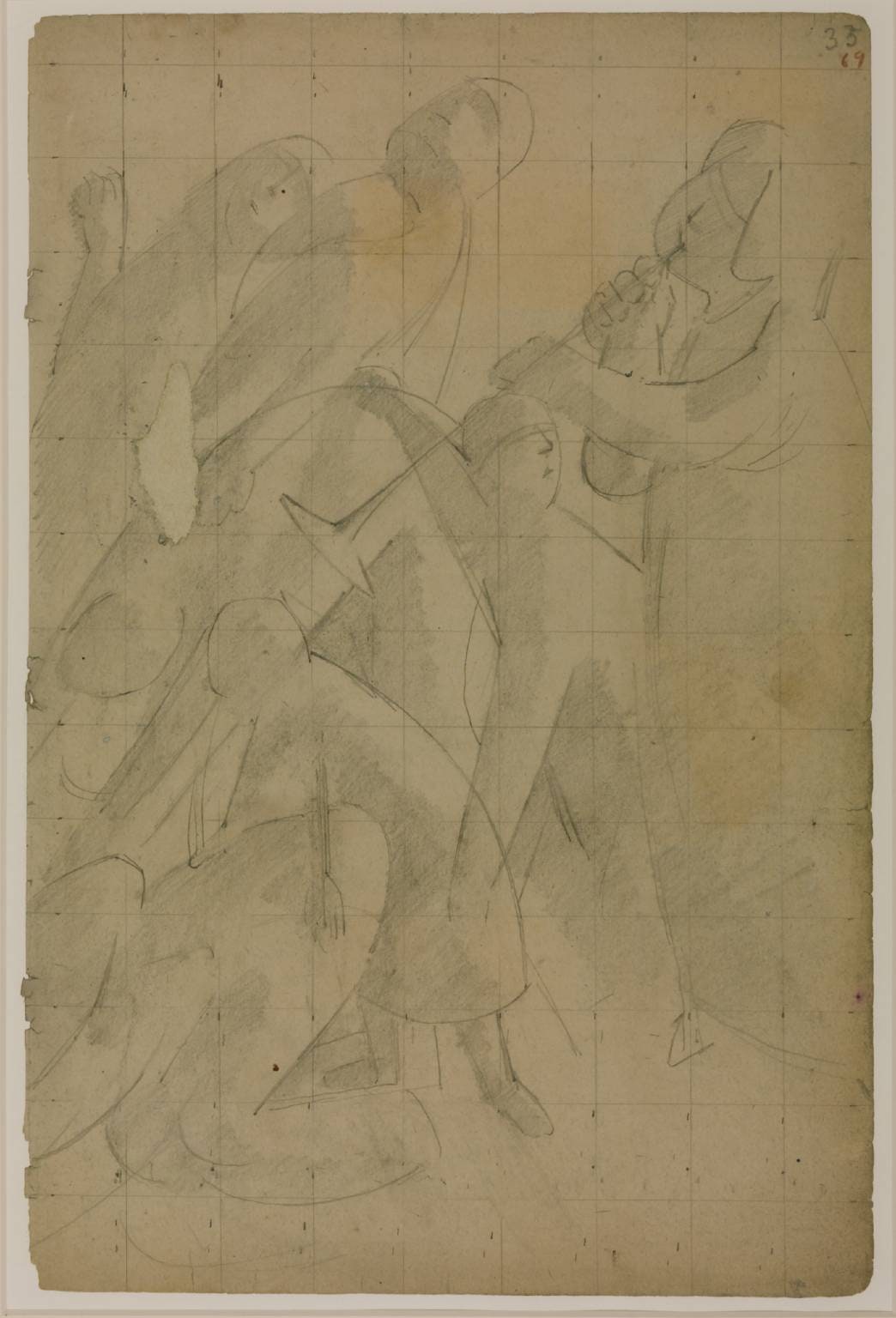 Trumpet Player with Other Figures
