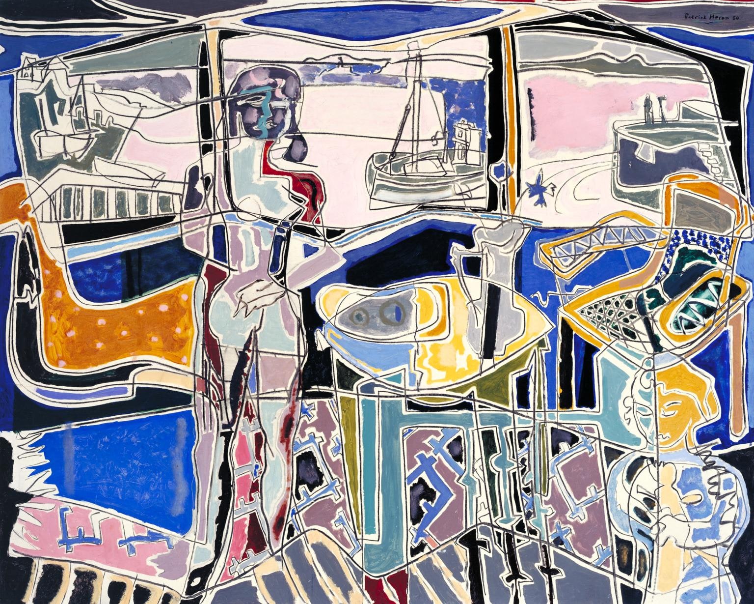 Harbour Window with Two Figures : St Ives : July 1950
