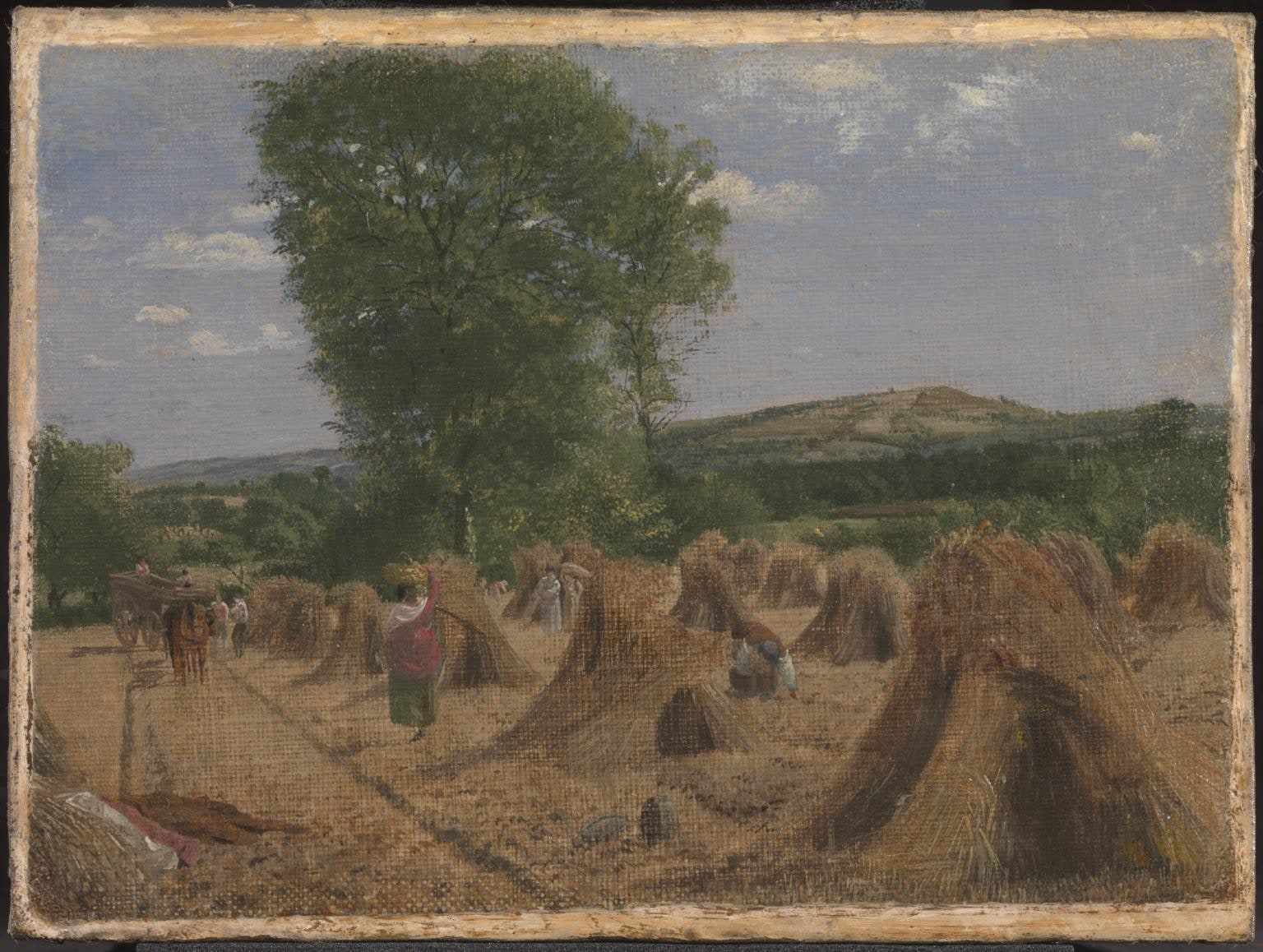 Harvest Field with Gleaners, Haywood, Herefordshire