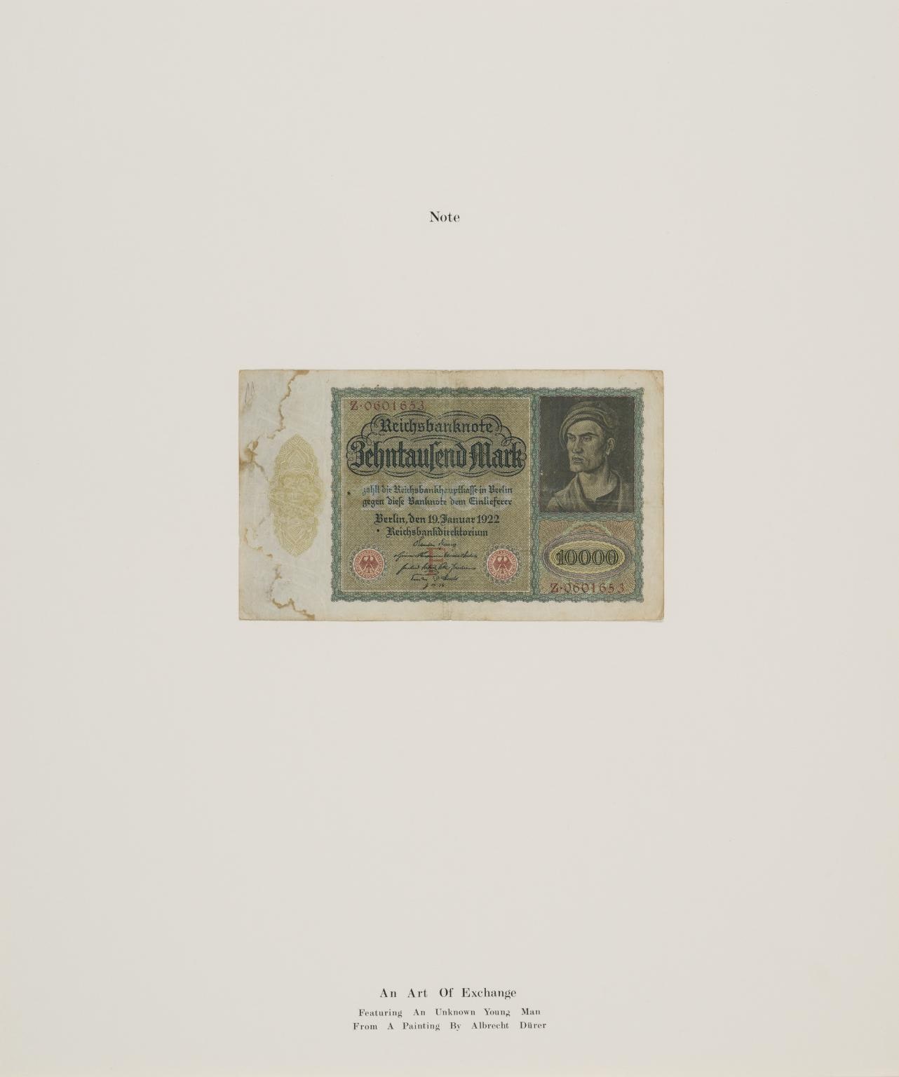 An Art of Exchange Featuring an Unknown Young Man from a Painting by Albrecht Dürer