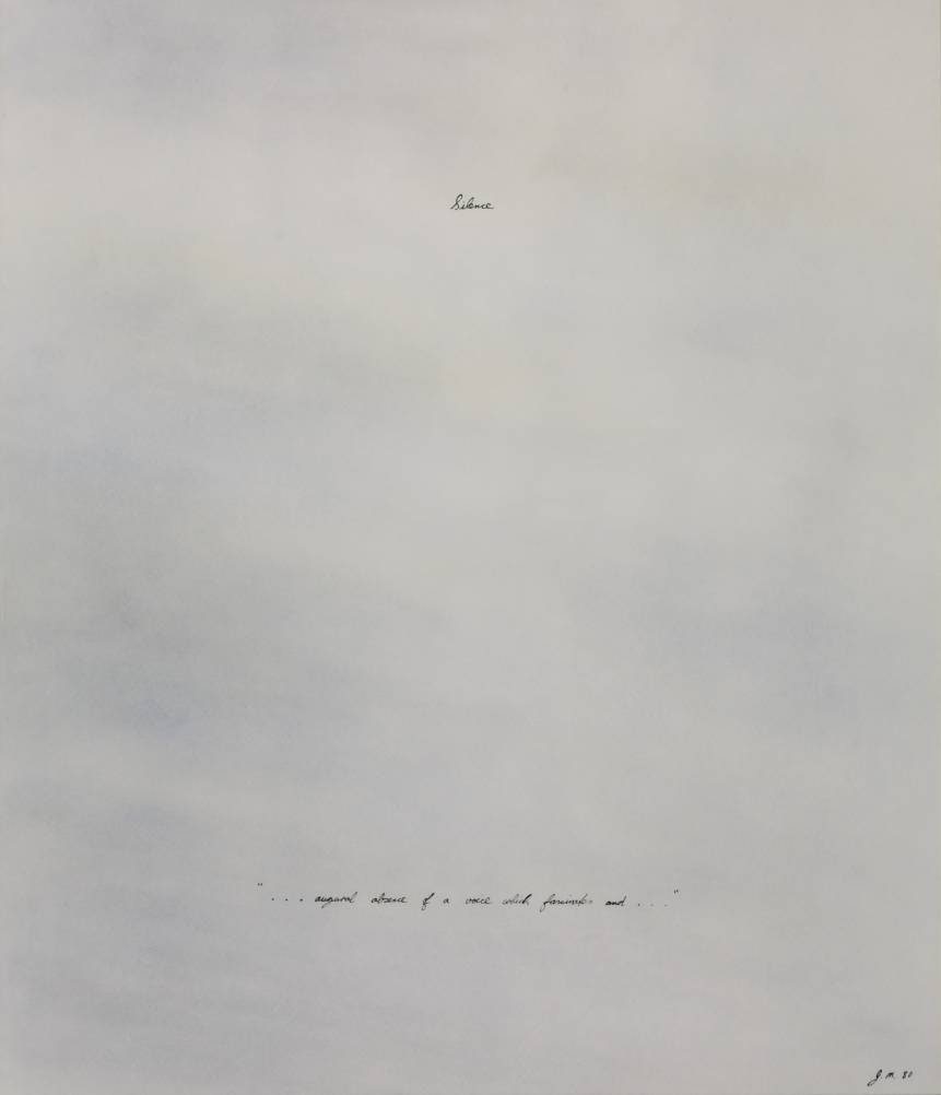 Silence '... augural abscence of a voice which fascinates and ...’