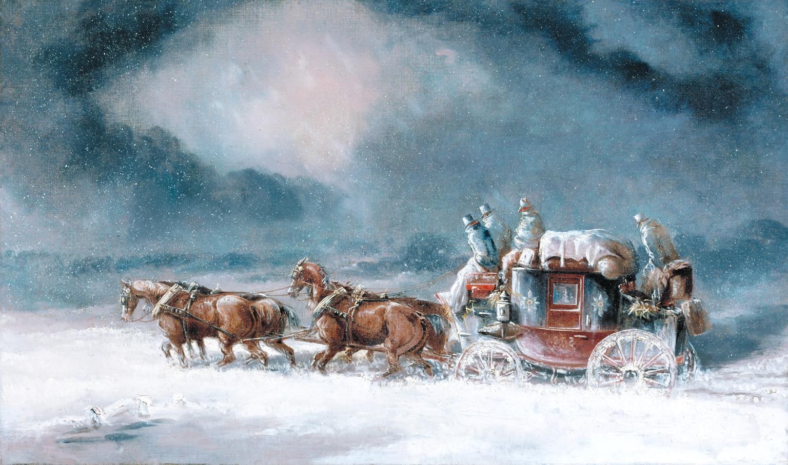 Mail Coach in a Snowstorm