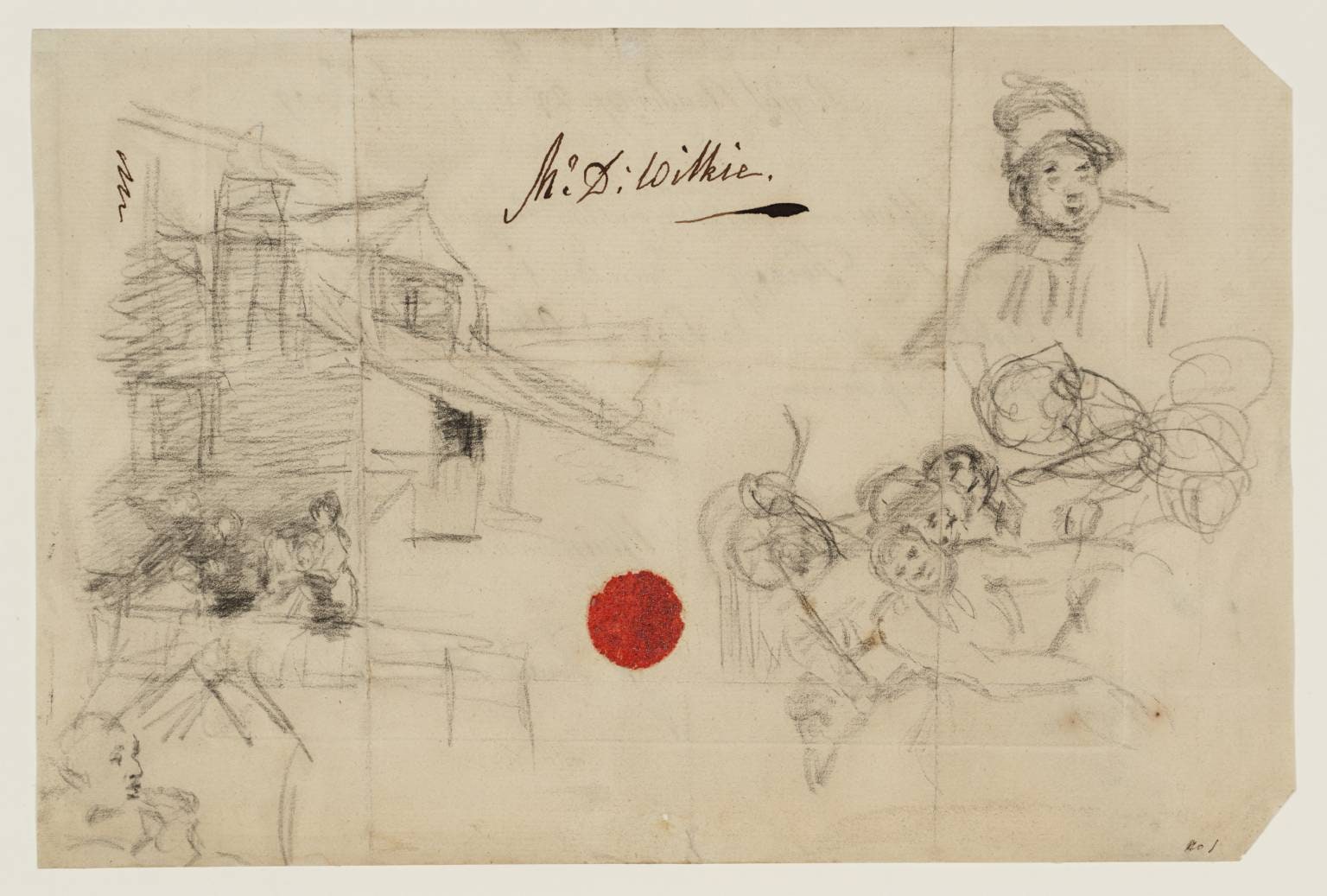 Five Preliminary Studies for Figures in ‘The Village Holiday’. Verso: Two Preliminary Studies for Parts of Figures in ‘The Village Holiday’