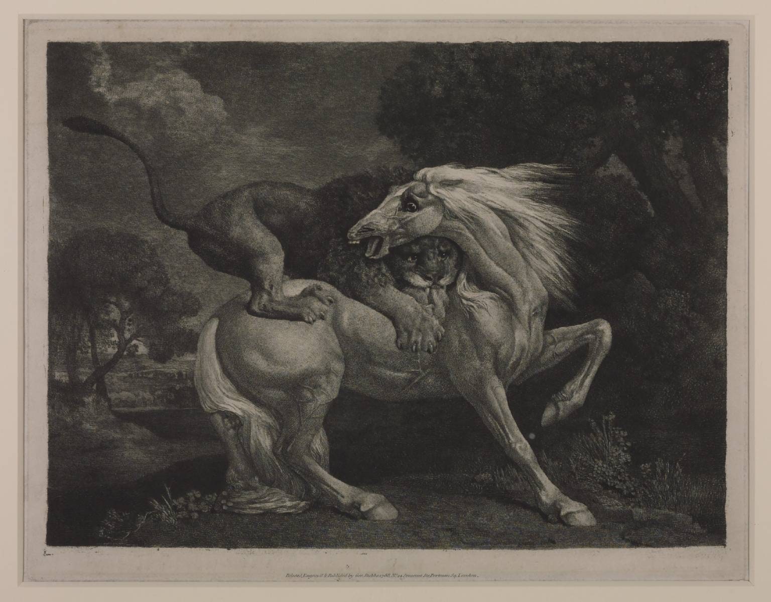 A Horse Attacked by a Lion (A Lion Devouring a Horse)
