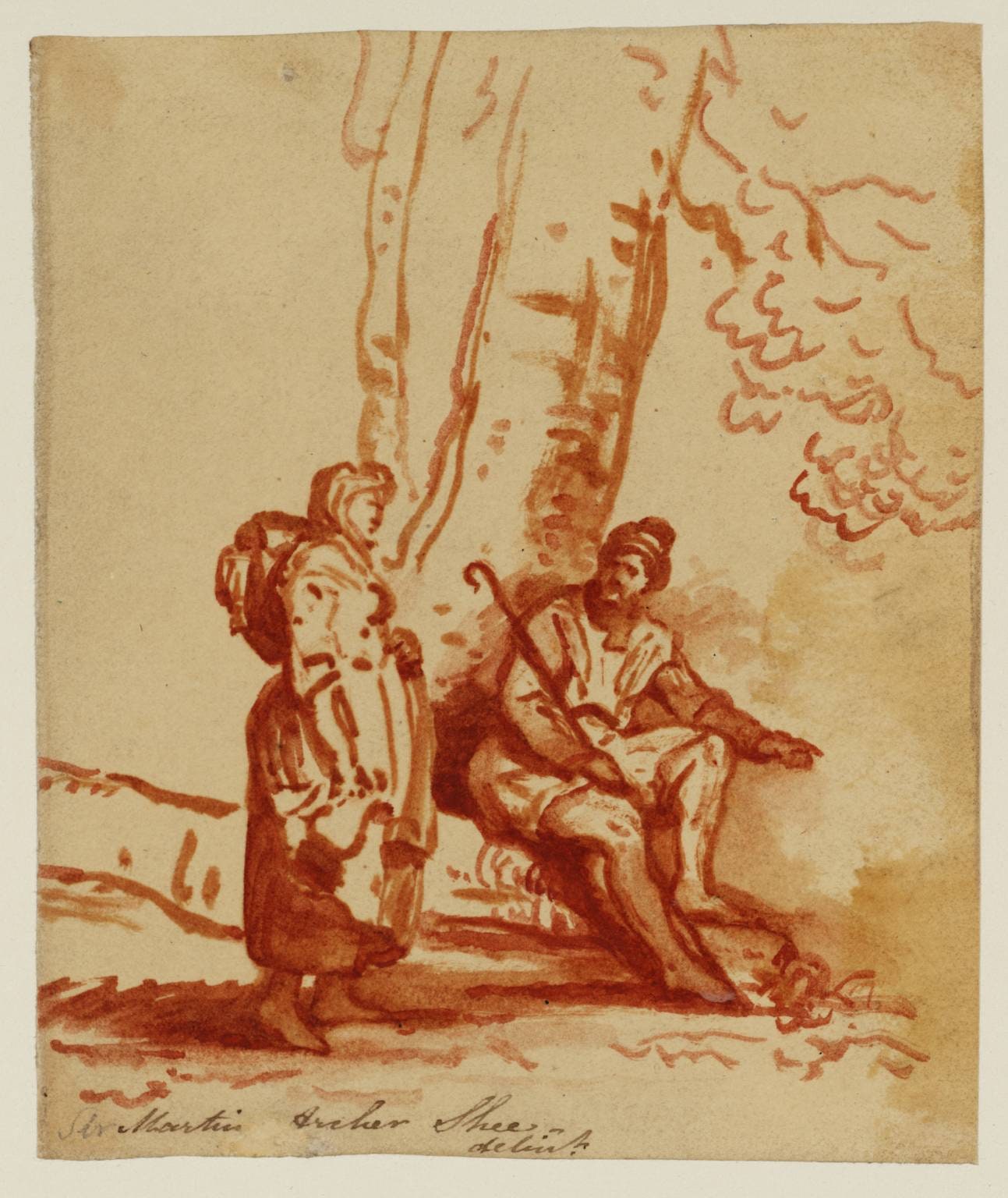 Two Rustic Figures