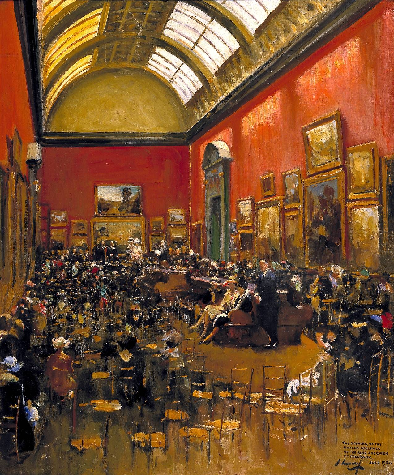 King George V, Accompanied by Queen Mary, at the Opening of the Modern Foreign and Sargent Galleries at the Tate Gallery, 26 June 1926