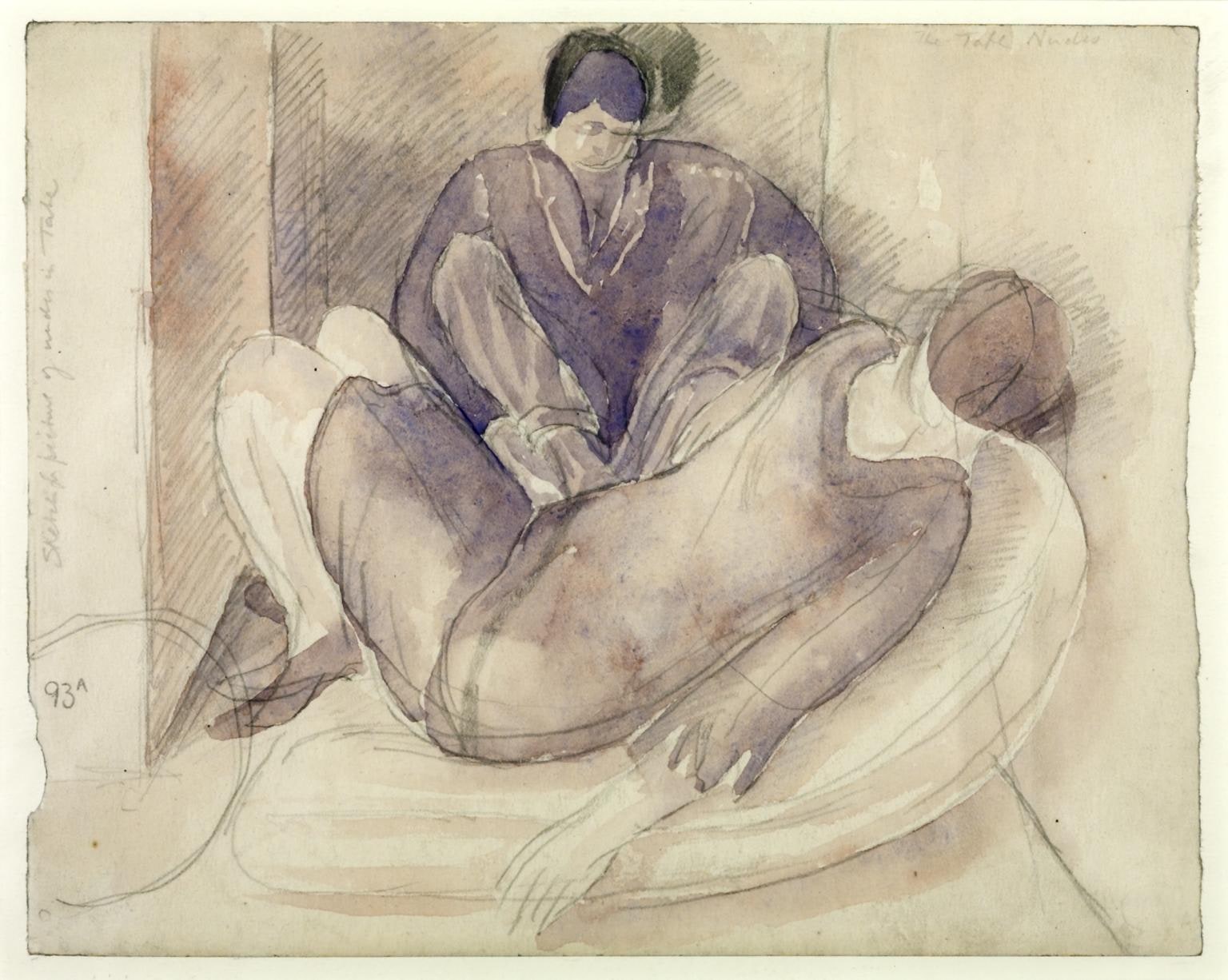 Study for Double Nude Portrait: the Artist and his Second Wife