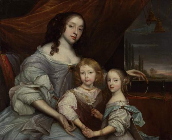 Portrait of Mary Villiers, Duchess of Richmond, with her late son Esme and her daughter Mary