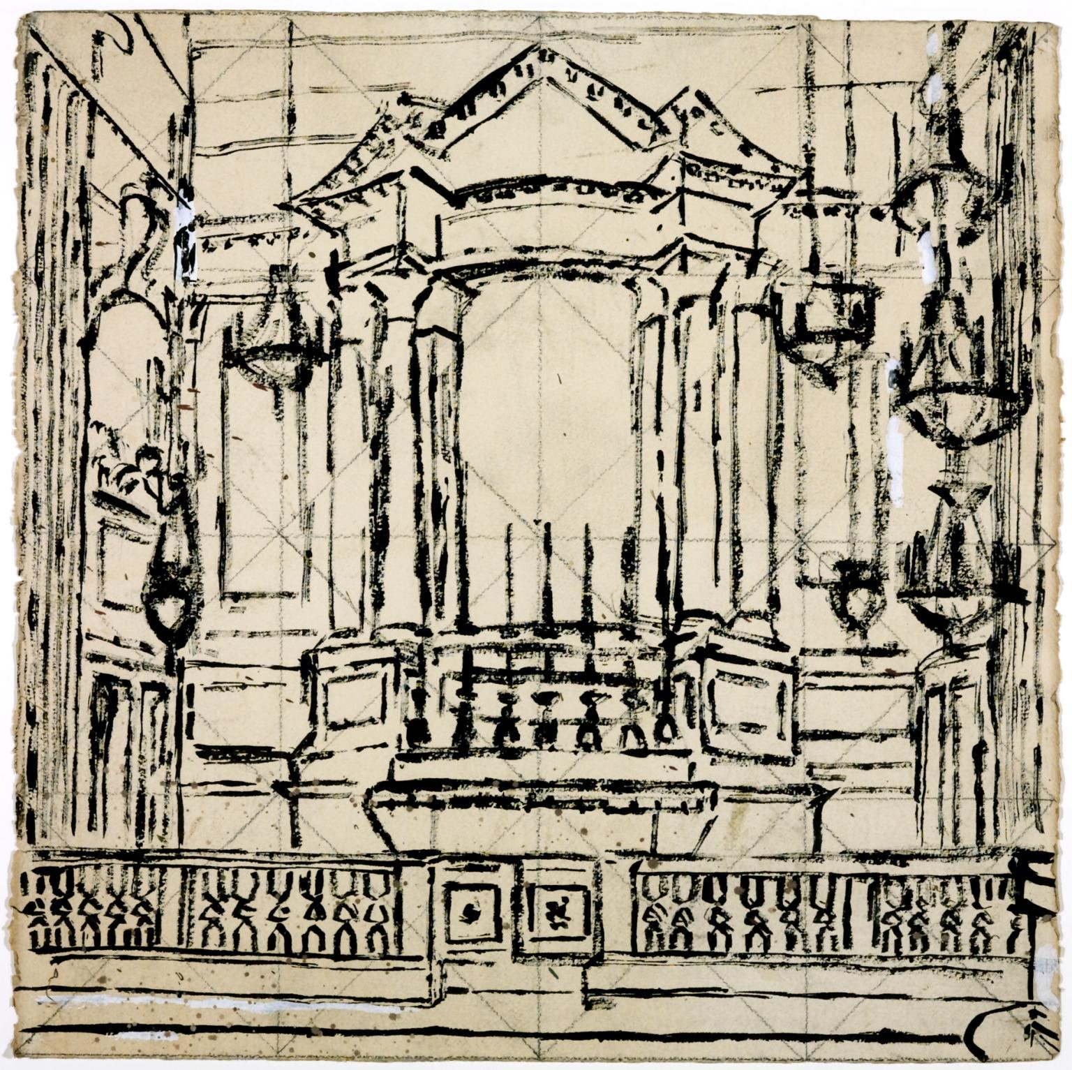 Study (from a Photograph) of Bernini’s Cornaro Chapel for ‘Rimbaud’