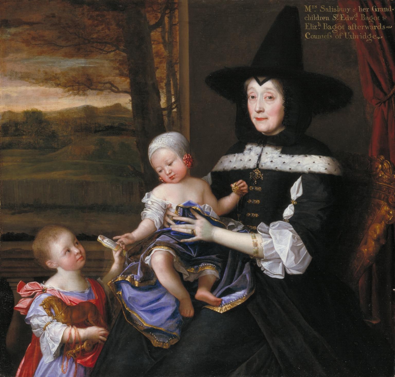 Portrait of Mrs Salesbury with her Grandchildren Edward and Elizabeth Bagot