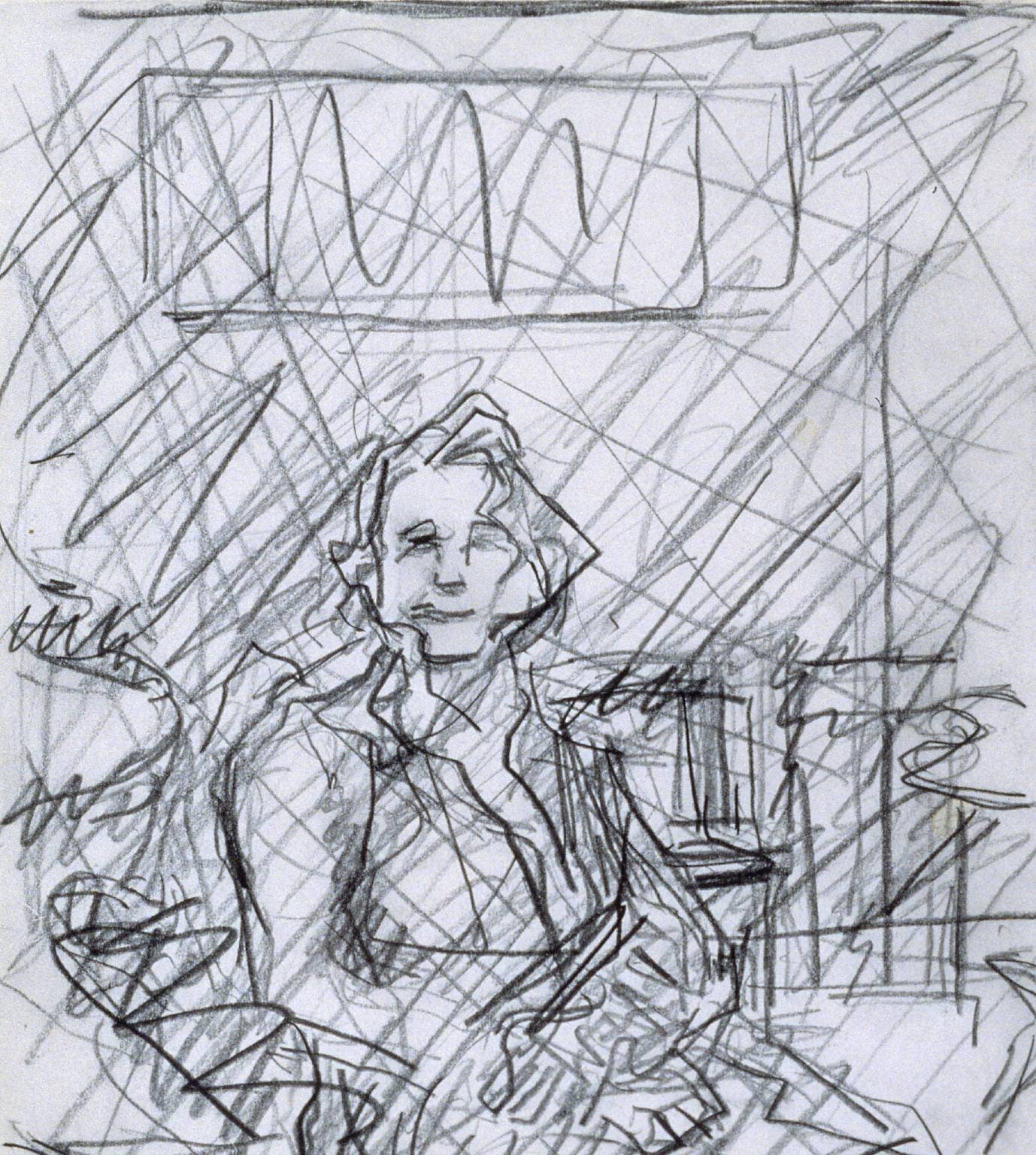 Sketch from Sickert’s ‘Lady Martin’