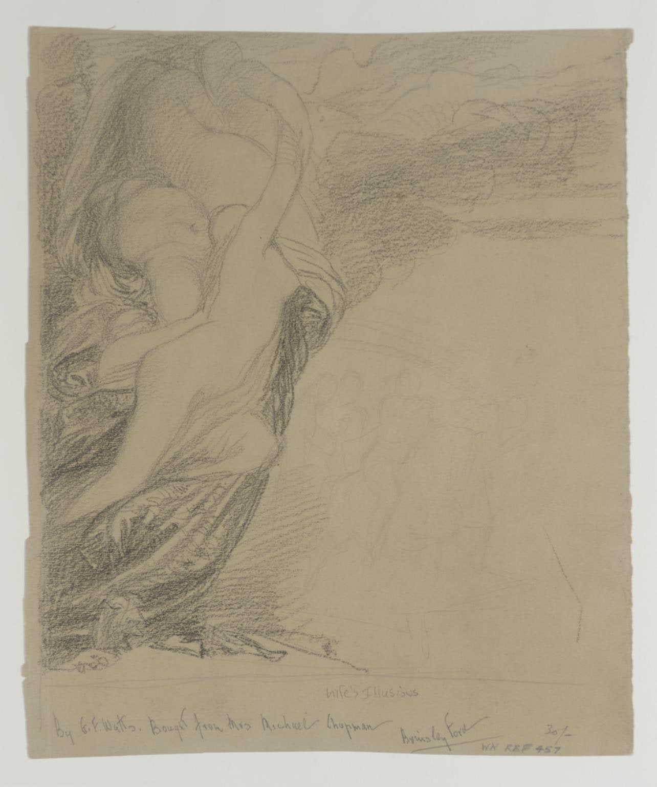 Study for ‘Life’s Illusions’. Verso: Study for ‘Life’s Illusions’