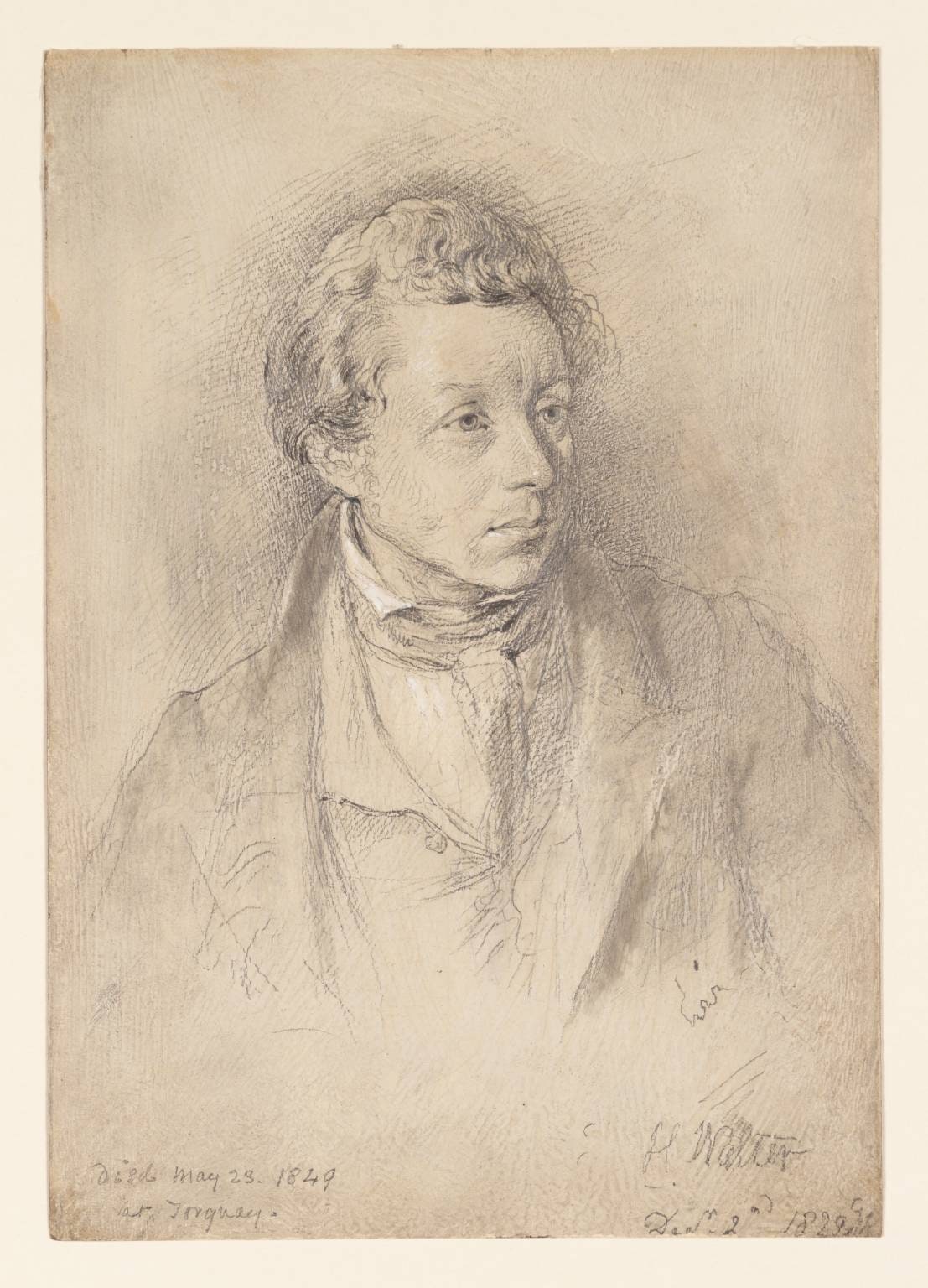 Portrait of Henry Walter. Verso: Profile of a Woman