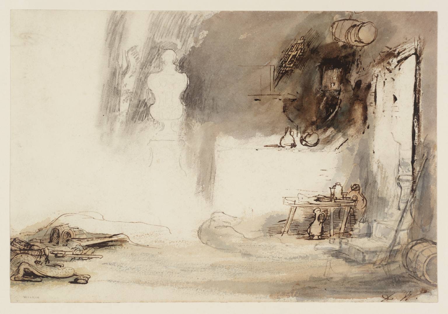 Interior of a Cottage: Study for ‘The Irish Whiskey Still’