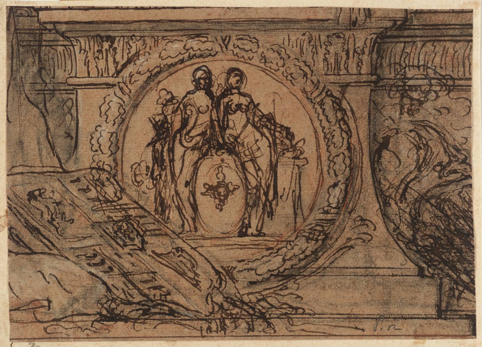 Border for Engraved Portrait by Houbraken: William III