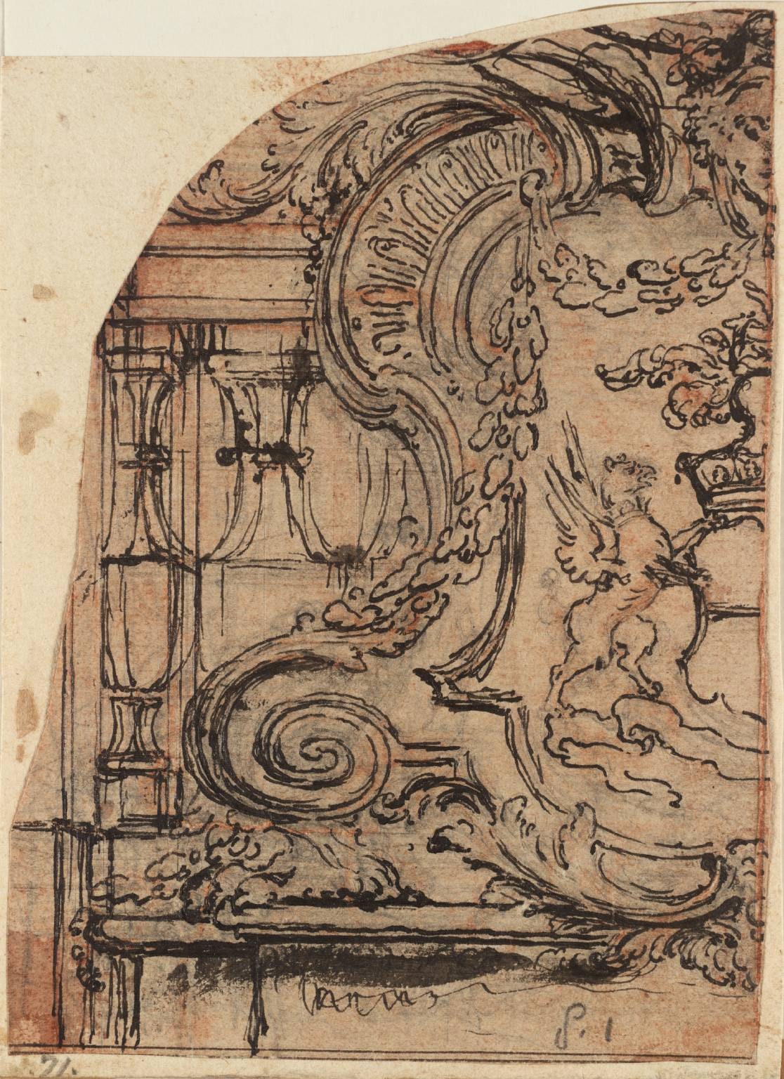 Border for Engraved Portrait by Houbraken: Daniel Finch, Earl of Nottingham