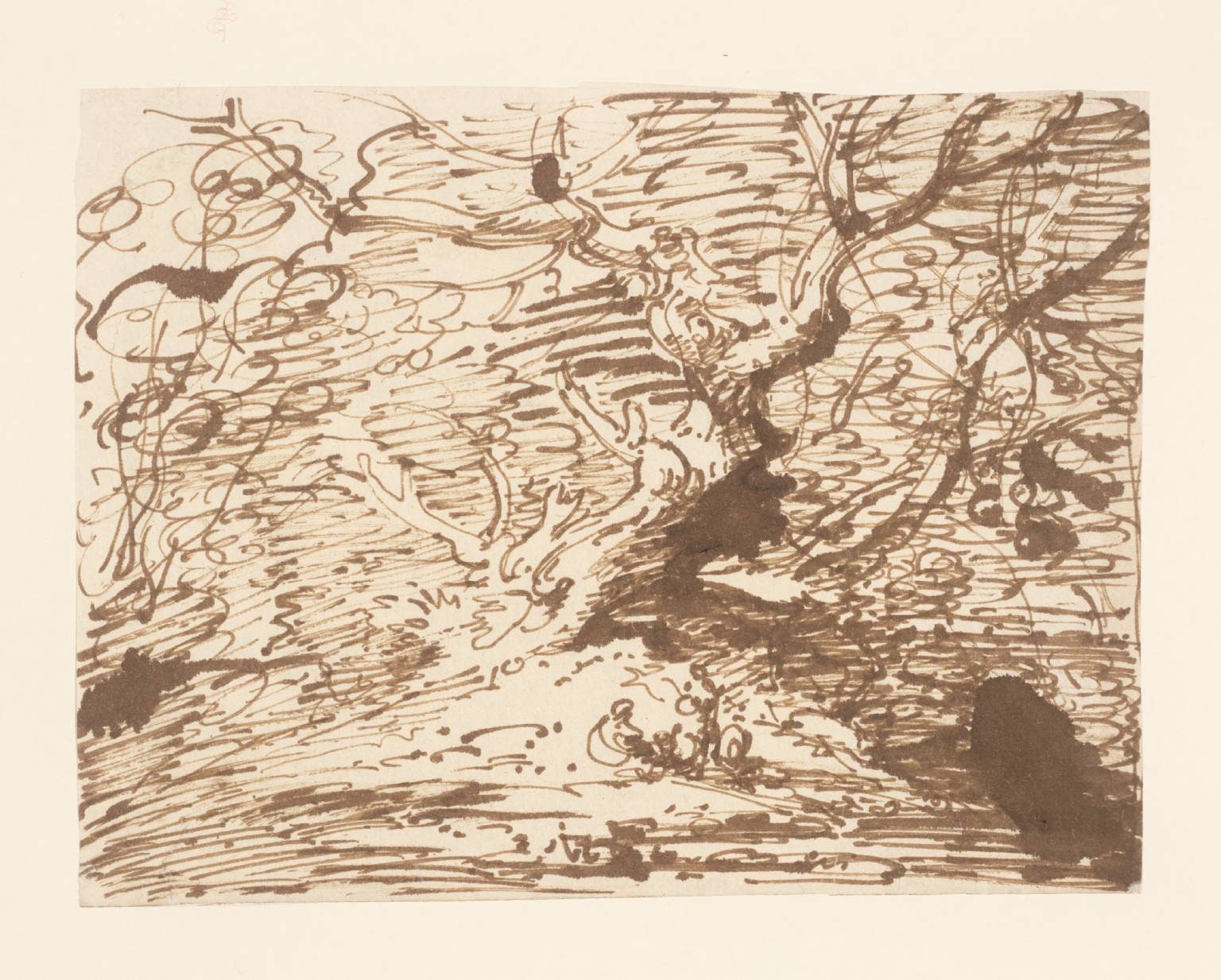 Scene in a Wood, with Figures