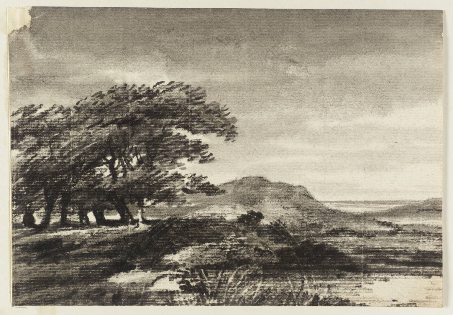 Trees and Hills, Water in the Foreground