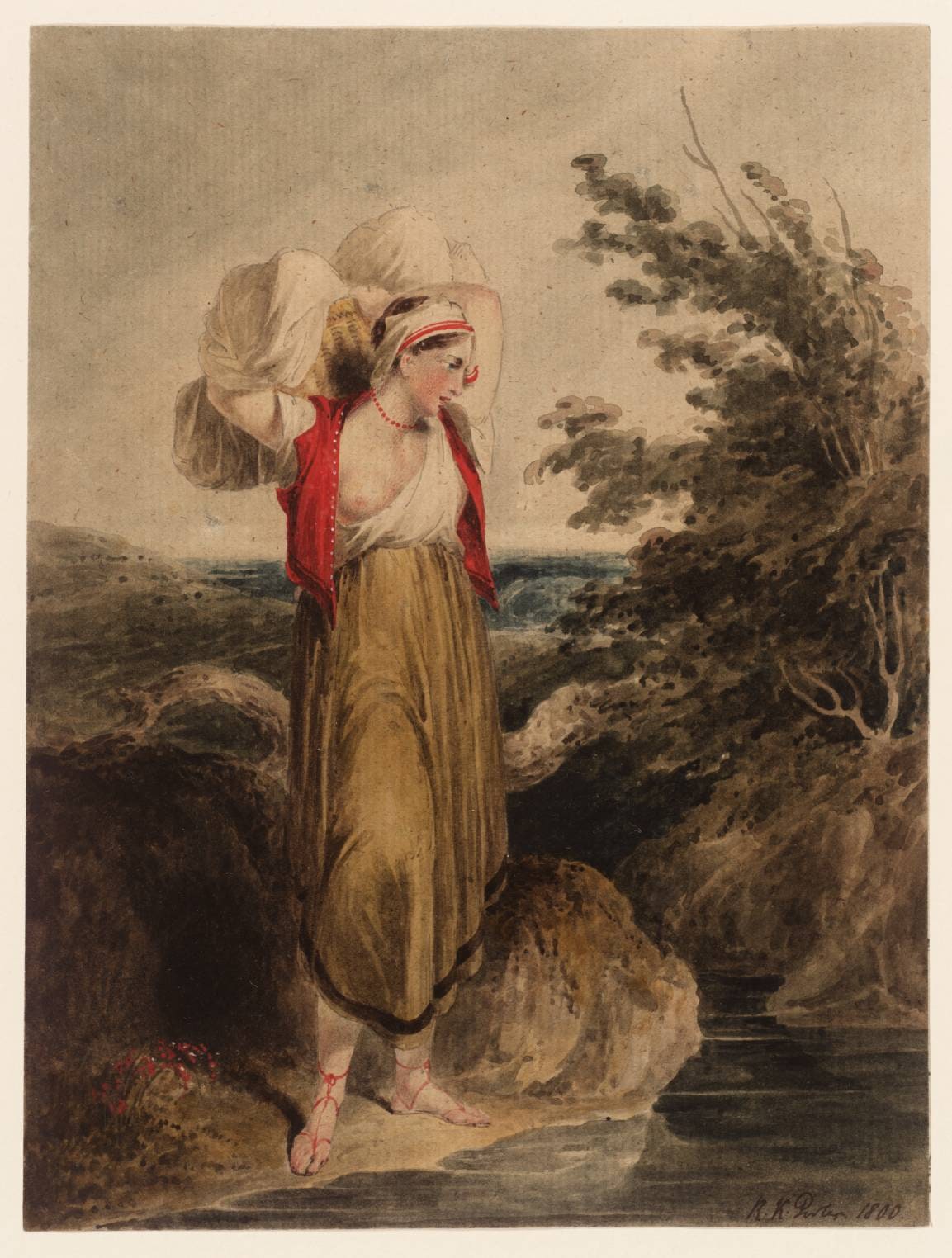 An Oriental Girl at a Spring